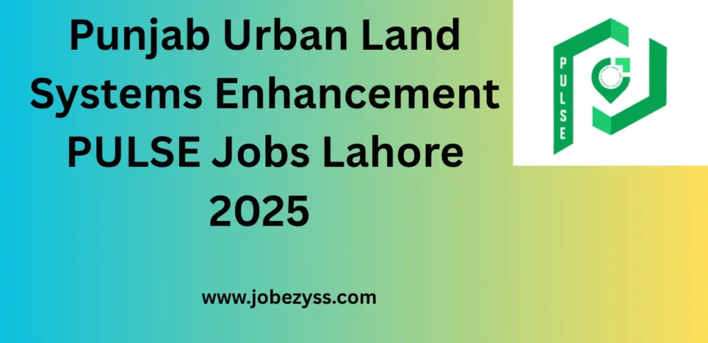 Punjab Urban Land Systems Enhancement PULSE Jobs Lahore Jobs 2025